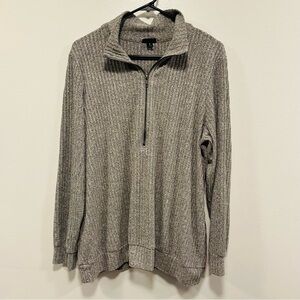 Torrid Gray Ribbed Quarter-Zip Pullover sweater sweatshirt Women’s Size 2!